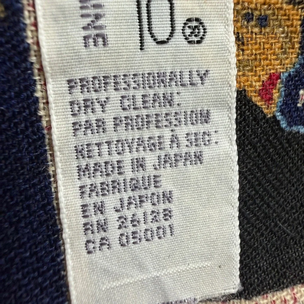 Echo 100% Wool Scarf Made in Japan Paisley Floral Teal Navy Blue Square 29x29